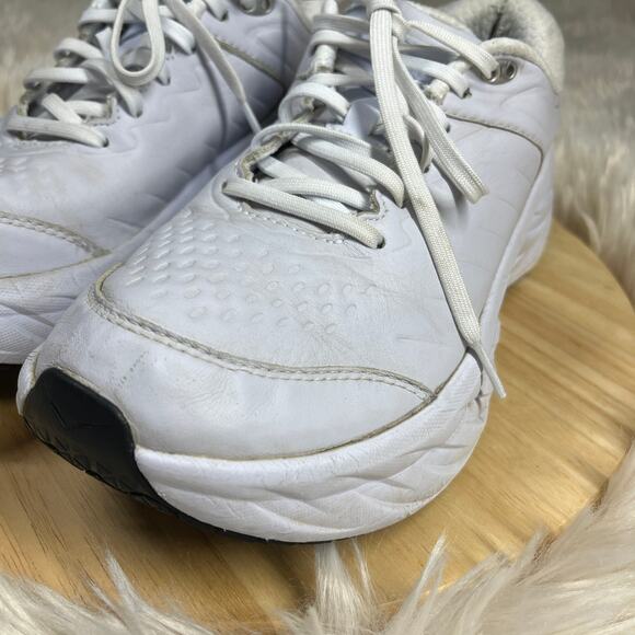 Hoka Bondi SR Shoes Womens Size 8.5 Solid White Running Work Sneakers Athletic - Picture 2 of 16